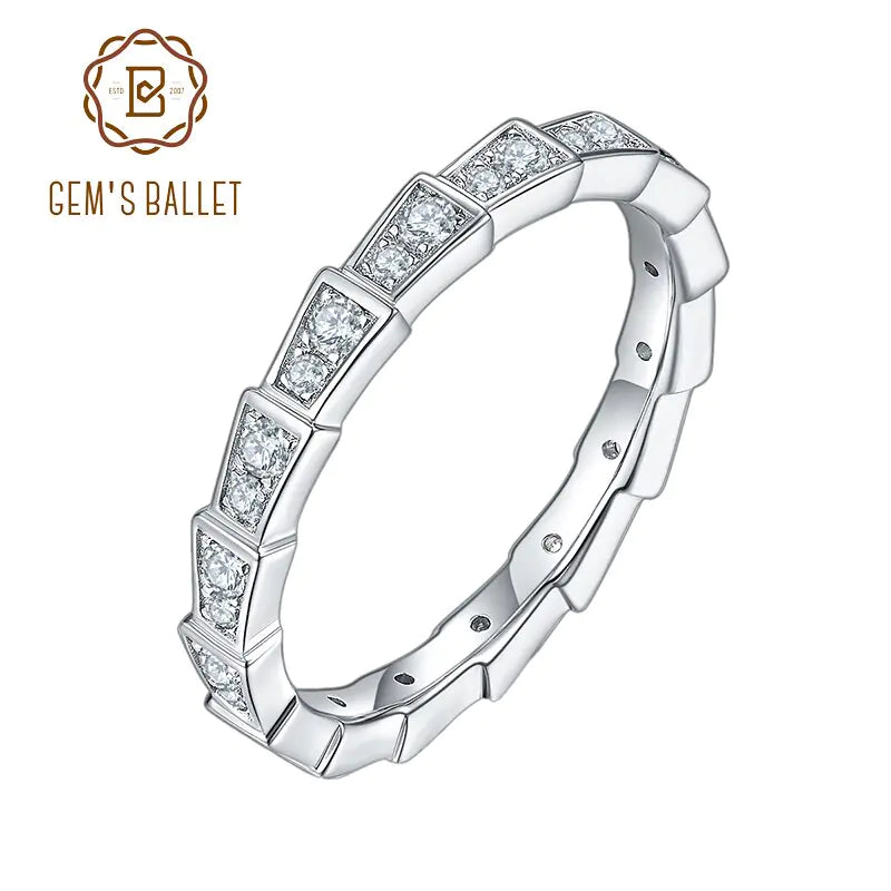 Bagues en argent sterling avec moissanite pour femmes