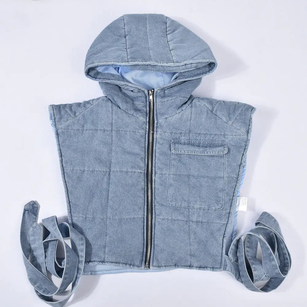 Veste en jean à capuche