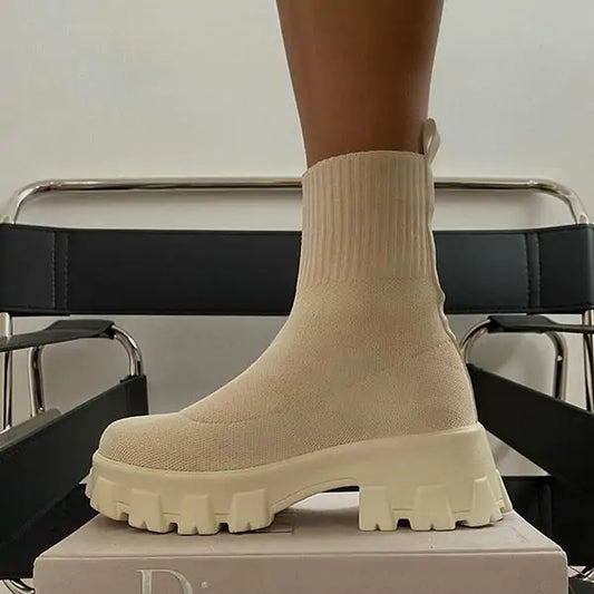 Bottes chaussettes à semelles épaisses