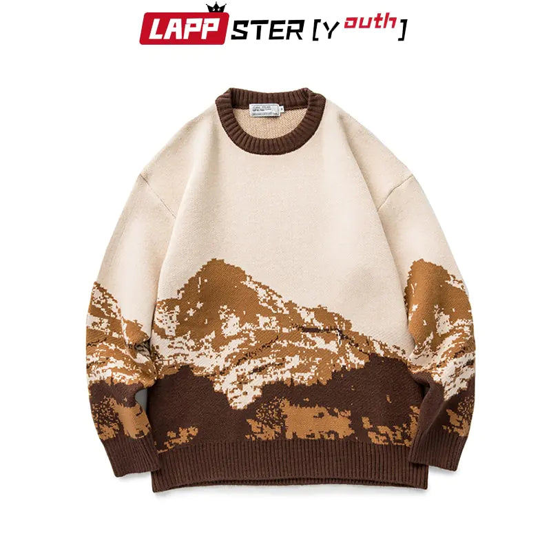 LAPPSTER-pulls d'hiver de montagne Harajuku pour jeunes hommes