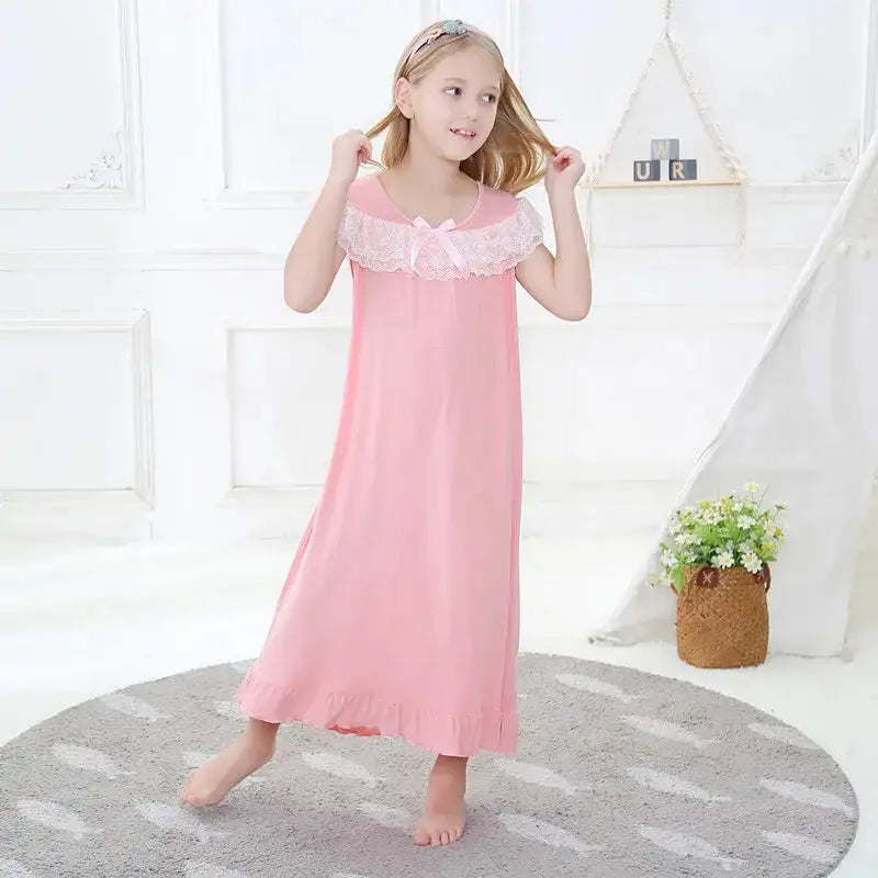 Robe pyjama à manches courtes pour fille