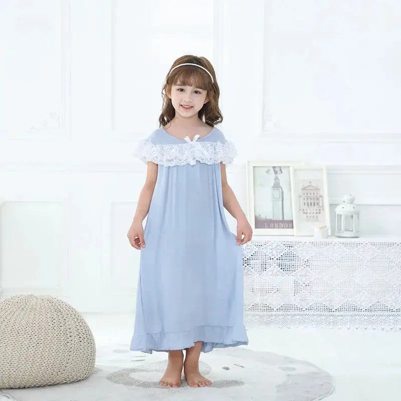 Robe pyjama à manches courtes pour fille