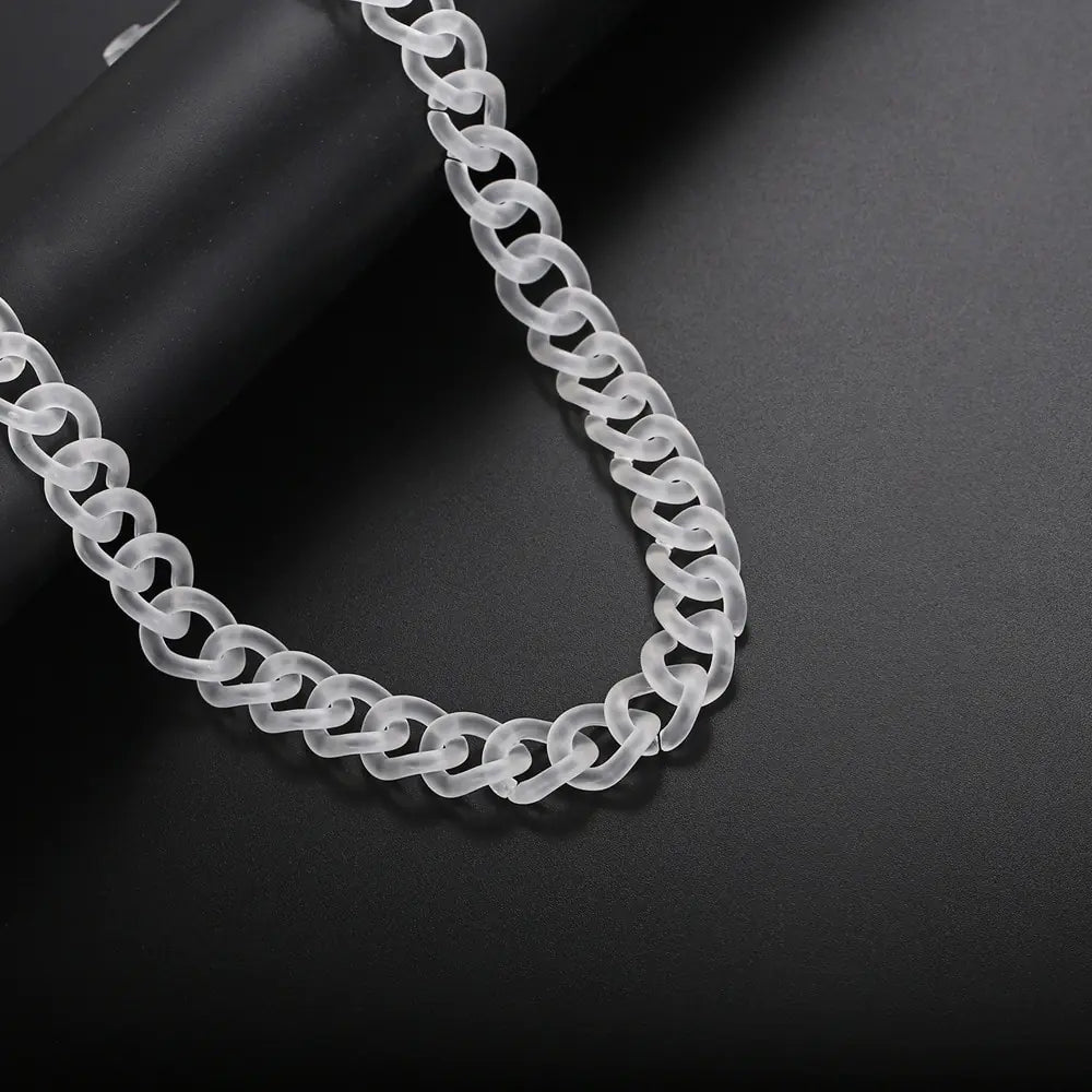 Clear Buckle Men's Chain Necklace