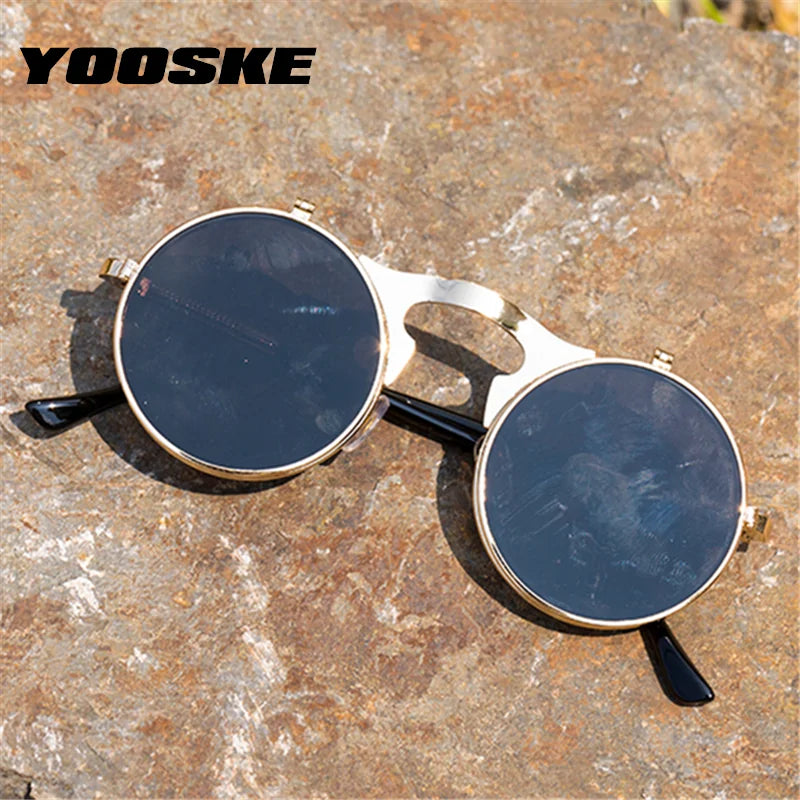 Lunettes de soleil Steampunk Femmes Hommes Vintage