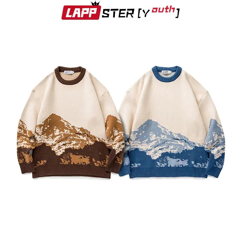 LAPPSTER-pulls d'hiver de montagne Harajuku pour jeunes hommes