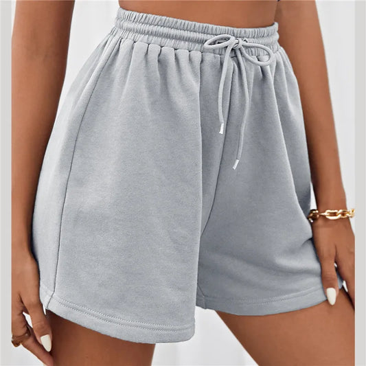 Shorts esportivos casuais femininos com bolsos