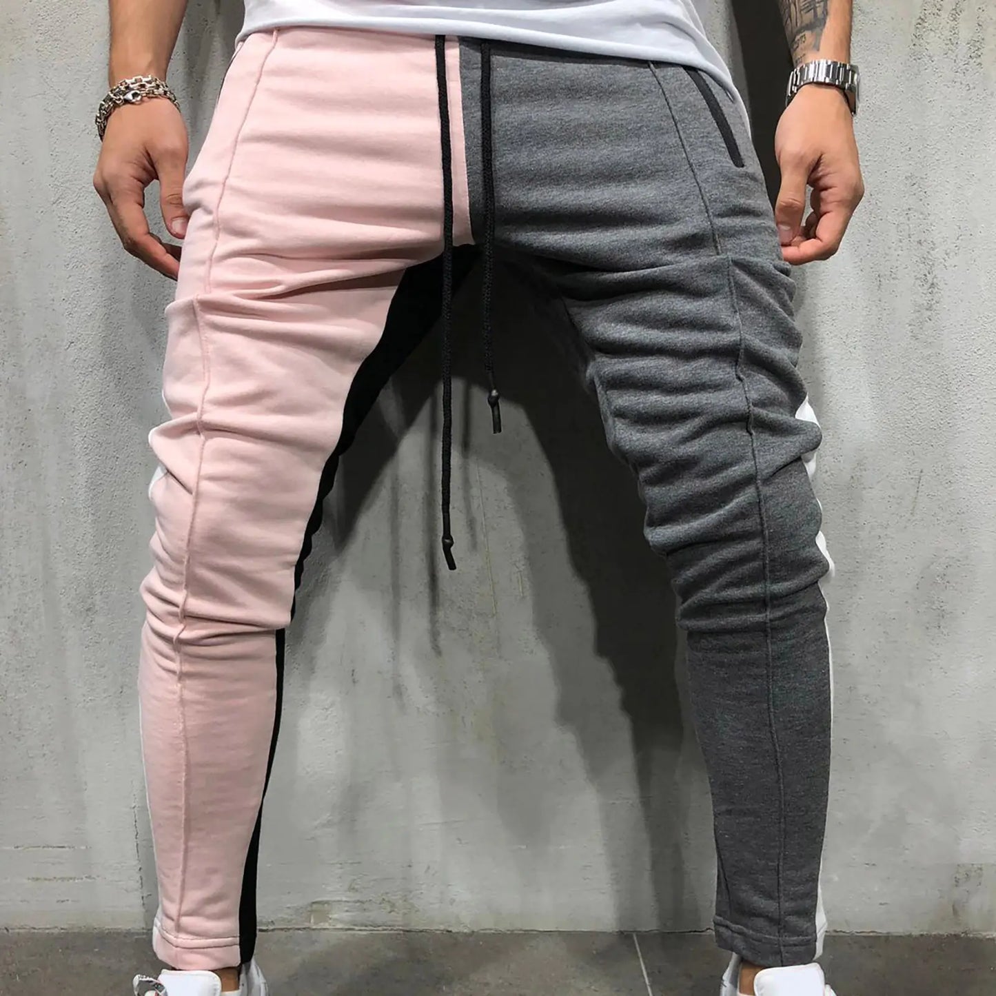 Casual Solid Patchwork Pants