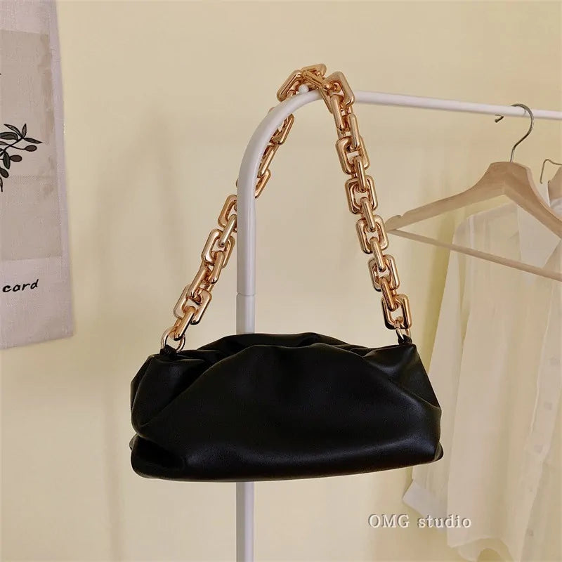 Sac nuage en cuir souple pour femme