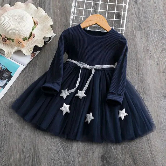 Robe de printemps à paillettes pour enfants