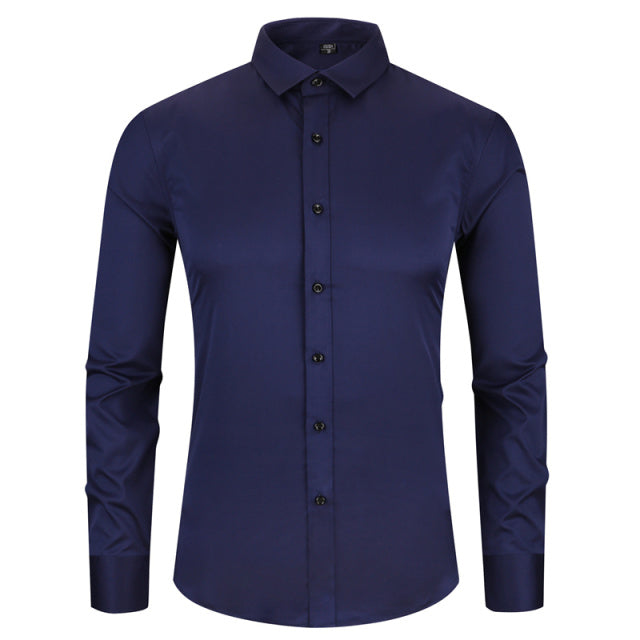 Camisa masculina antirrugas