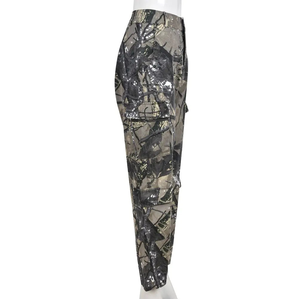 Pantalon cargo camouflage