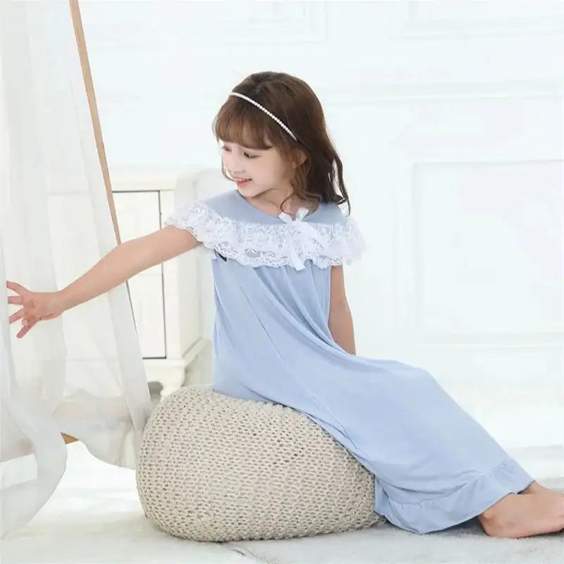 Robe pyjama à manches courtes pour fille