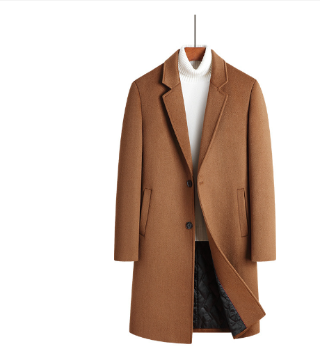 Trench-coat en laine pour hommes