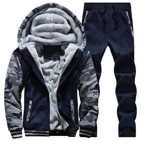 Sweats à capuche d'hiver en polaire intérieure pour hommes