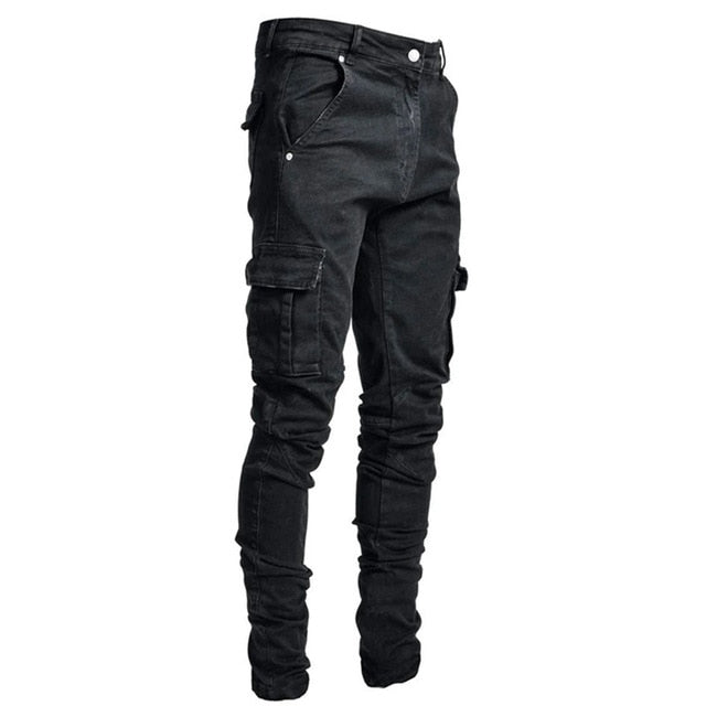 Jean cargo multi-poches pour hommes