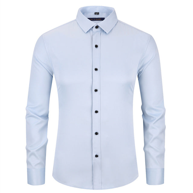 Camisa masculina antirrugas