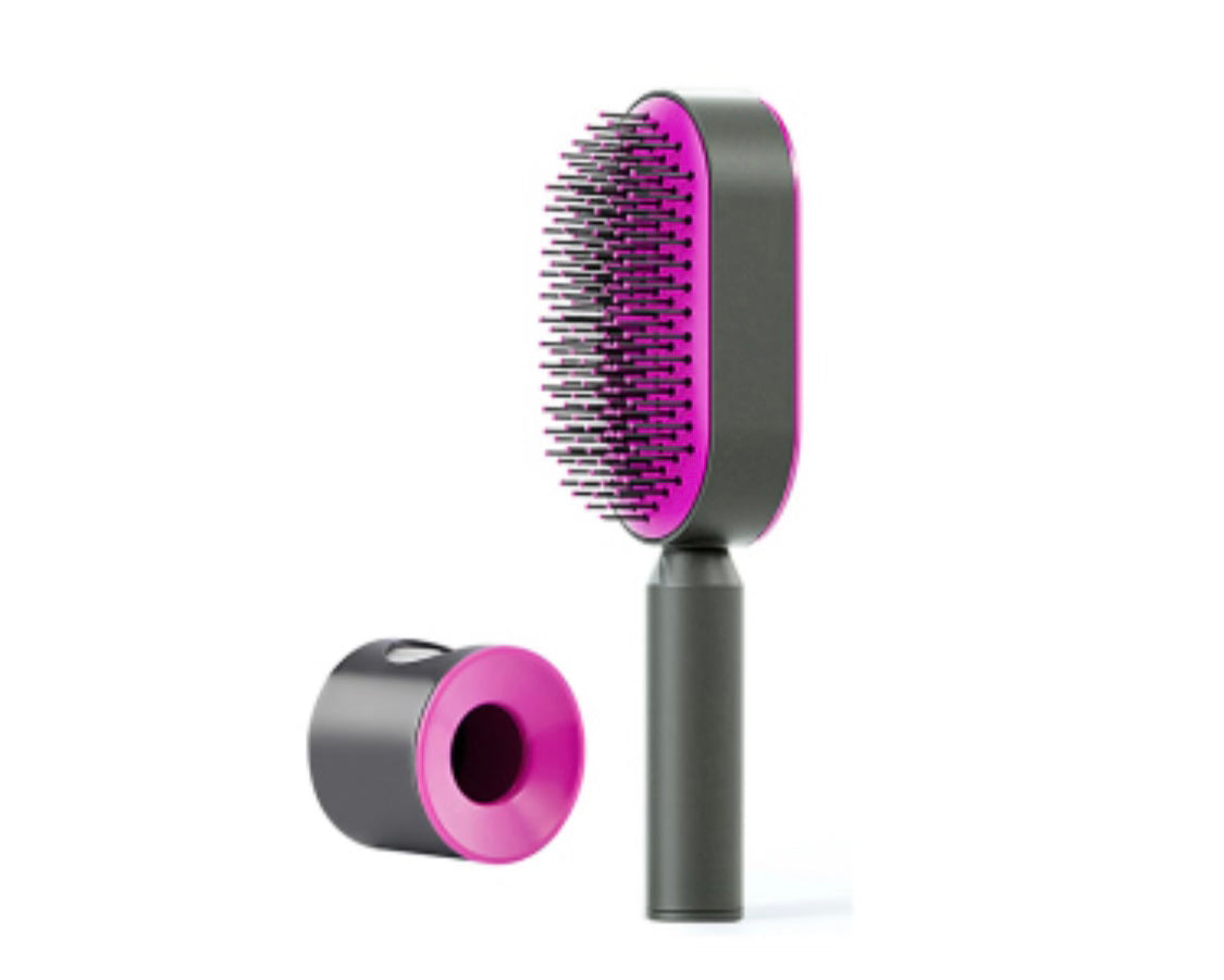 Brosse à cheveux autonettoyante