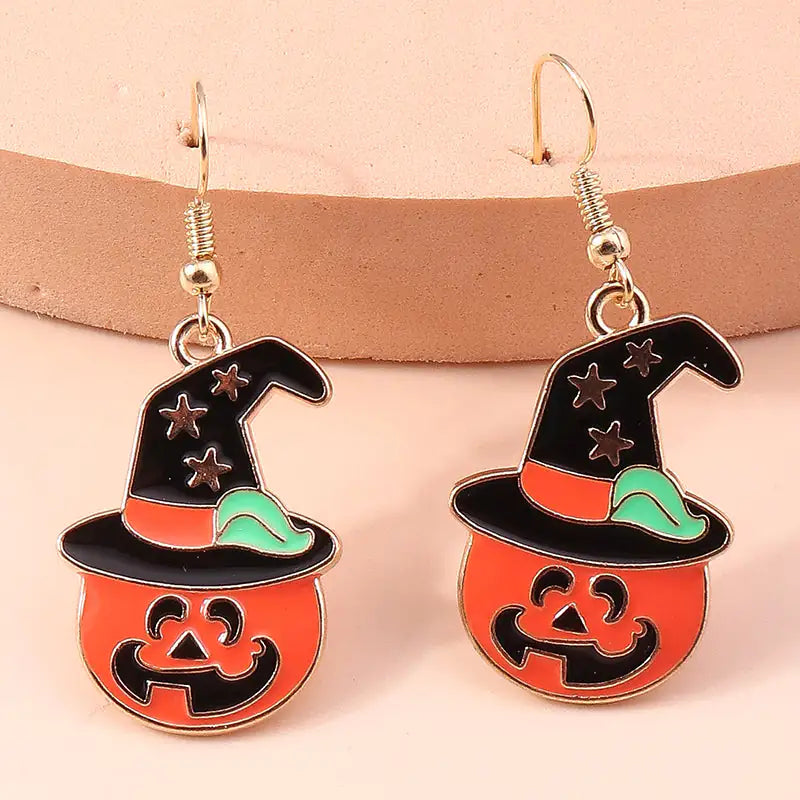 Boucles d'oreilles pendantes sur le thème d'Halloween