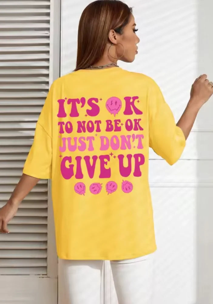 Camiseta motivacional para mulheres