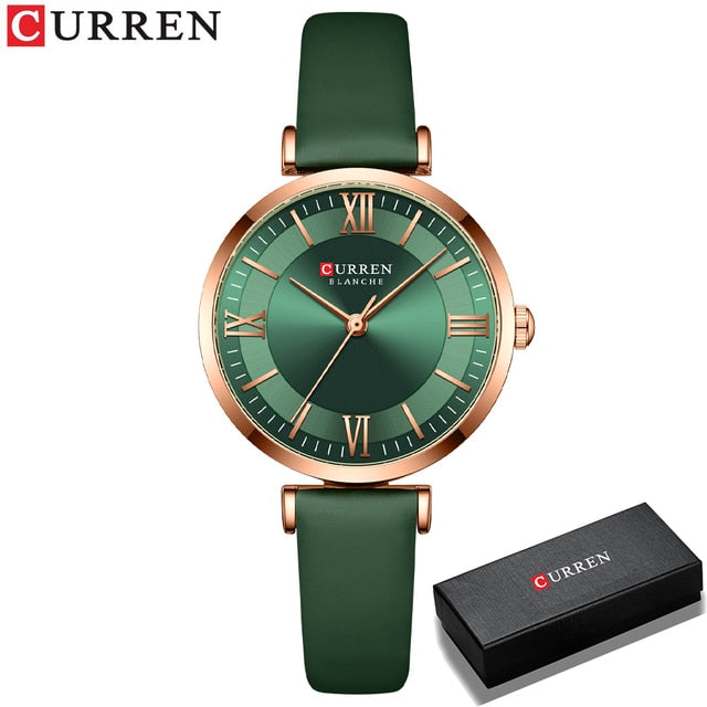 Classic Clock Leather Watch