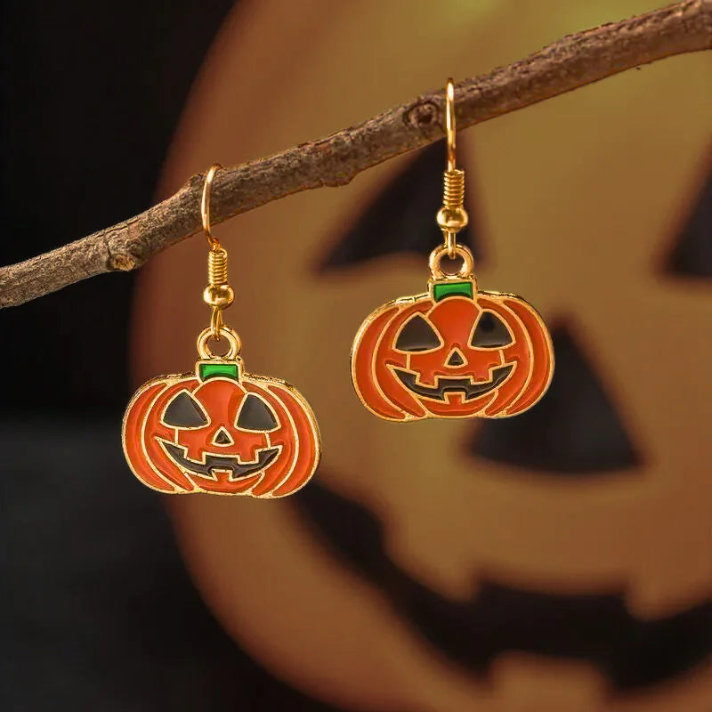 Boucles d'oreilles pendantes sur le thème d'Halloween