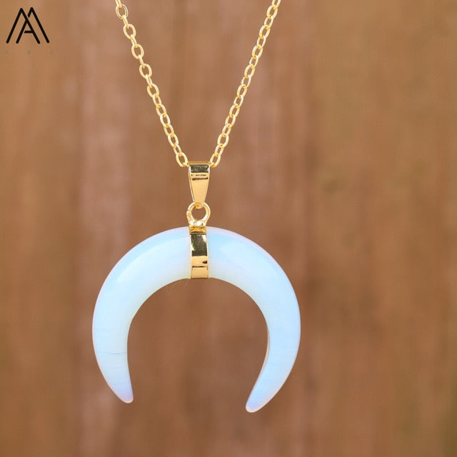 Collier d'améthyste en forme de lune