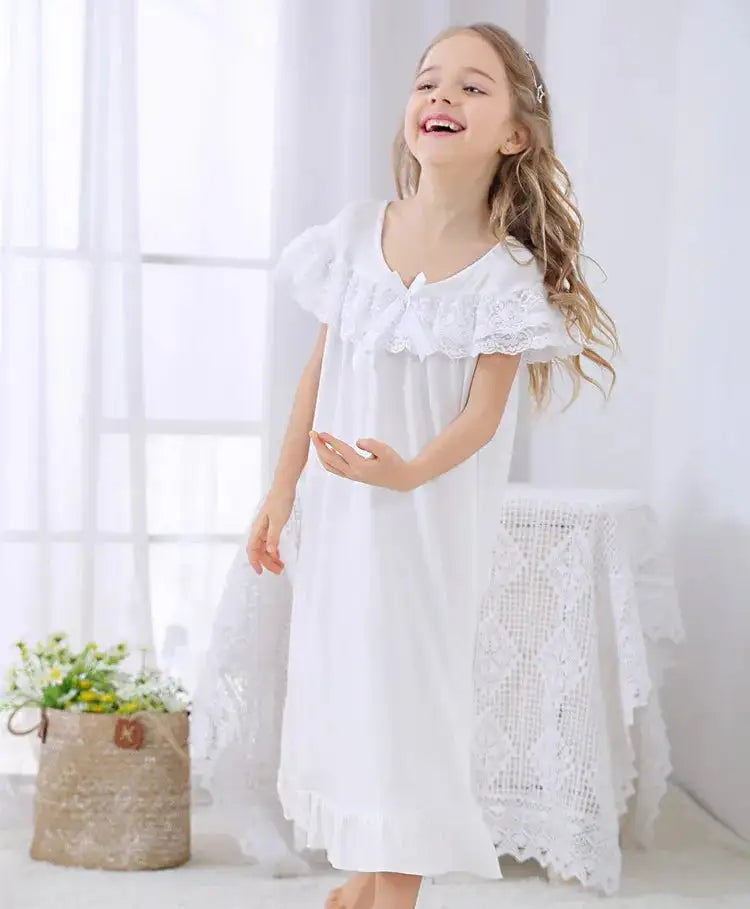 Robe pyjama à manches courtes pour fille