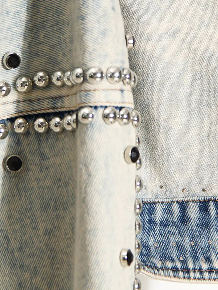 Fit Studded Denim Jacket