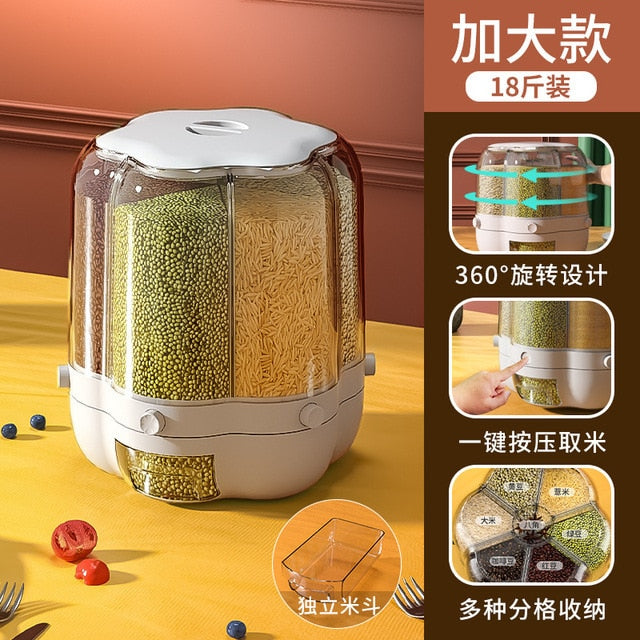 360° Rotating Grains Food Dispenser