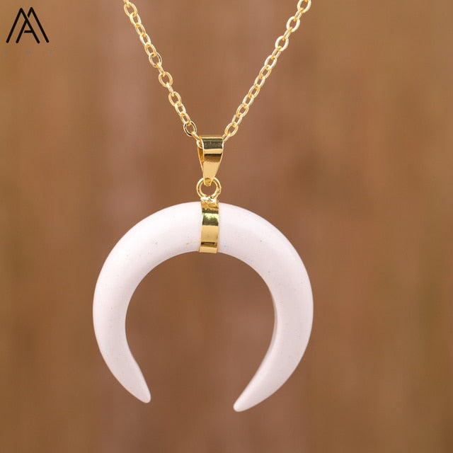 Collier d'améthyste en forme de lune