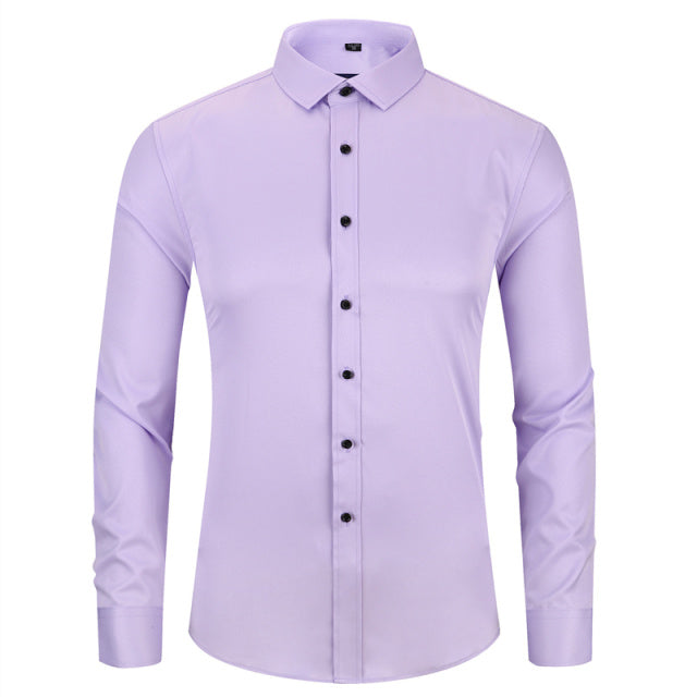 Camisa masculina antirrugas