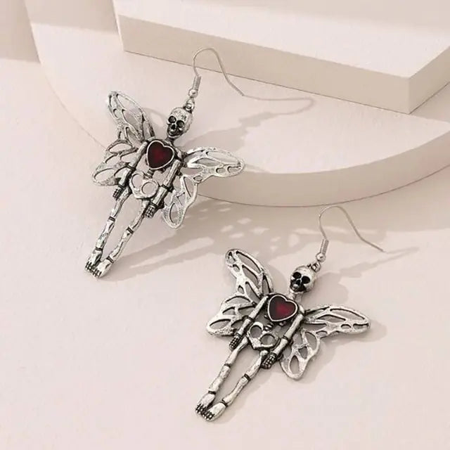 Boucles d'oreilles crâne fantomatique : mode Halloween