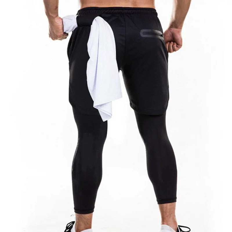 Nouveaux pantalons de jogging 2 en 1 pour hommes d'été