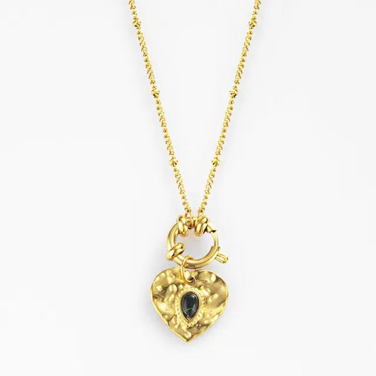 Collier avec pendentif en forme de cœur pour femme