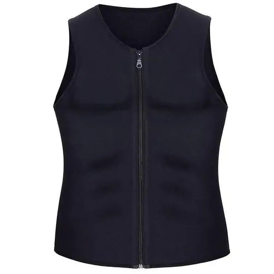 GILET DE SAUNA EN NÉOPRÈNE ZIPPÉ POUR HOMMES