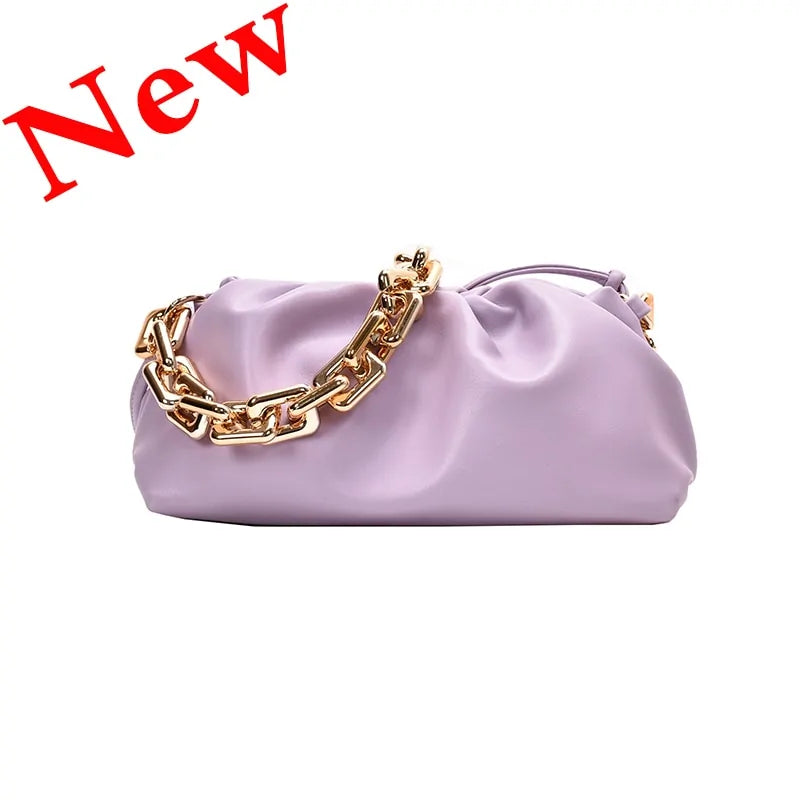 Sac nuage en cuir souple pour femme