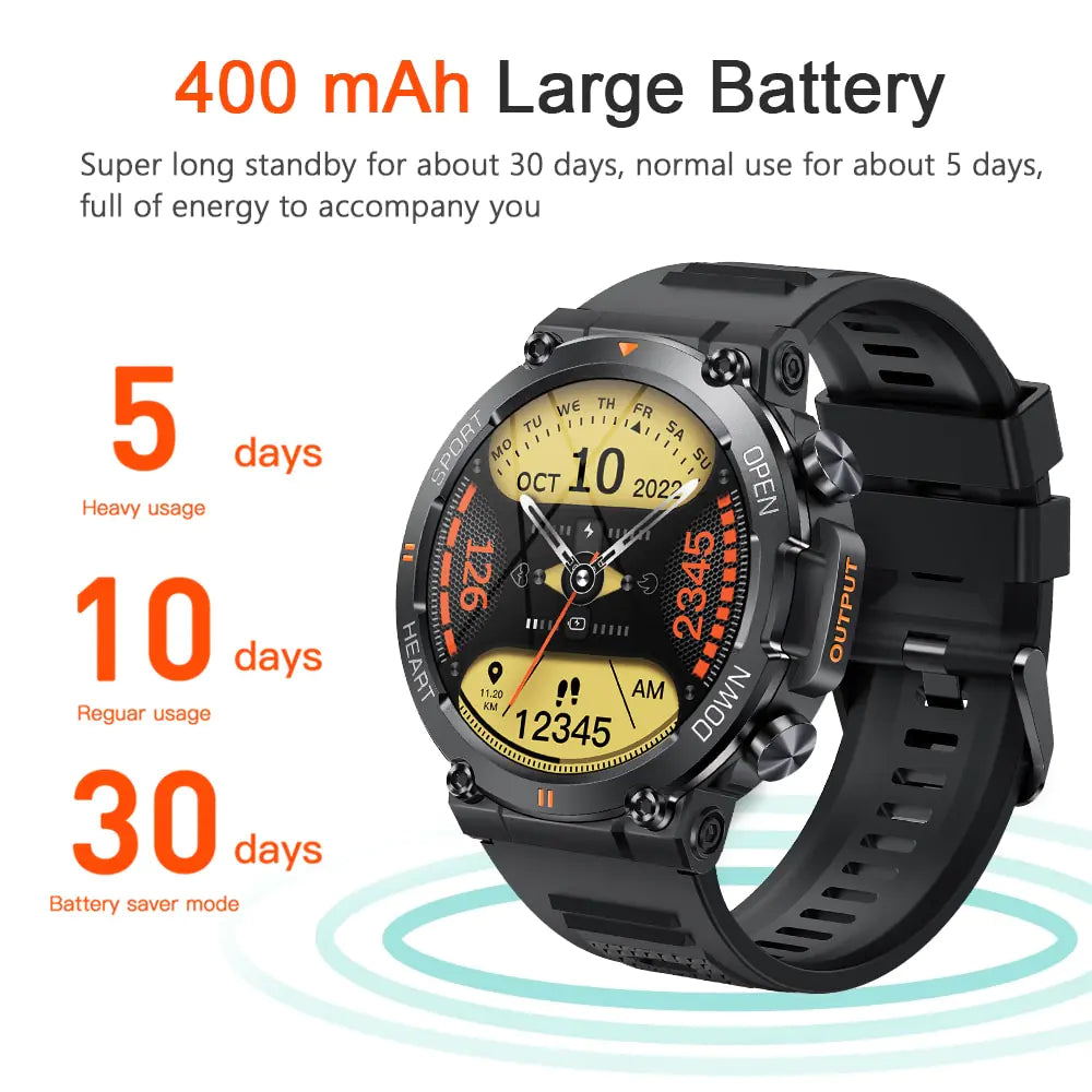 Montre intelligente pour Android IOS 400mAh