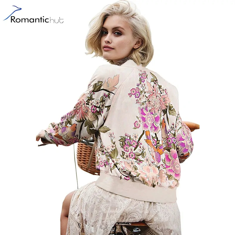 Bomber Estampado Romântico - Jaqueta