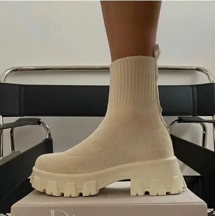 Bottes chaussettes à semelles épaisses