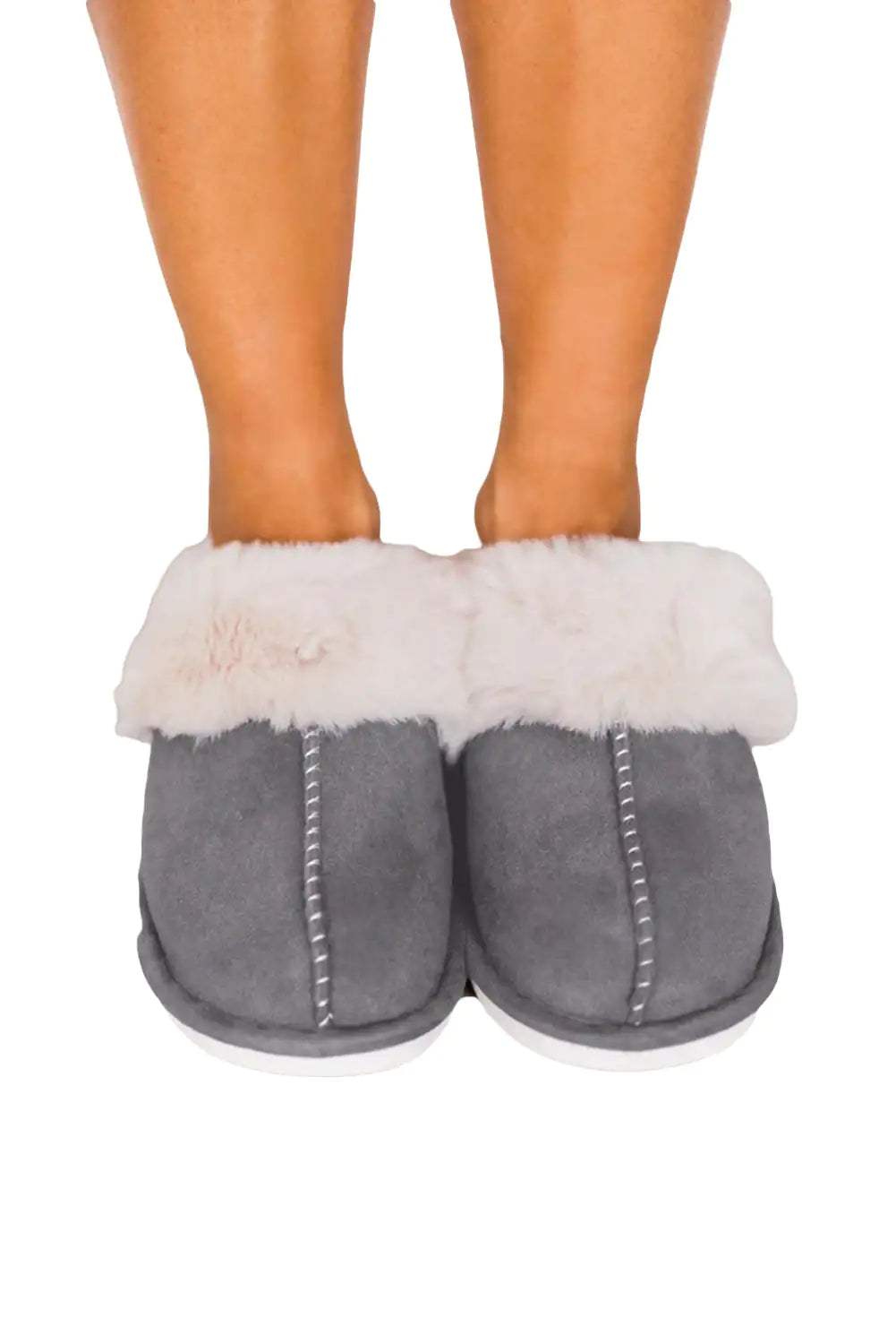 Chaussons d'hiver en daim pelucheux