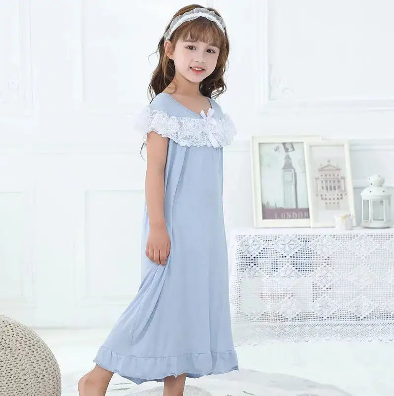 Robe pyjama à manches courtes pour fille