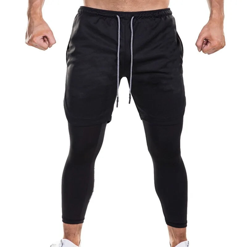 Nouveaux pantalons de jogging 2 en 1 pour hommes d'été