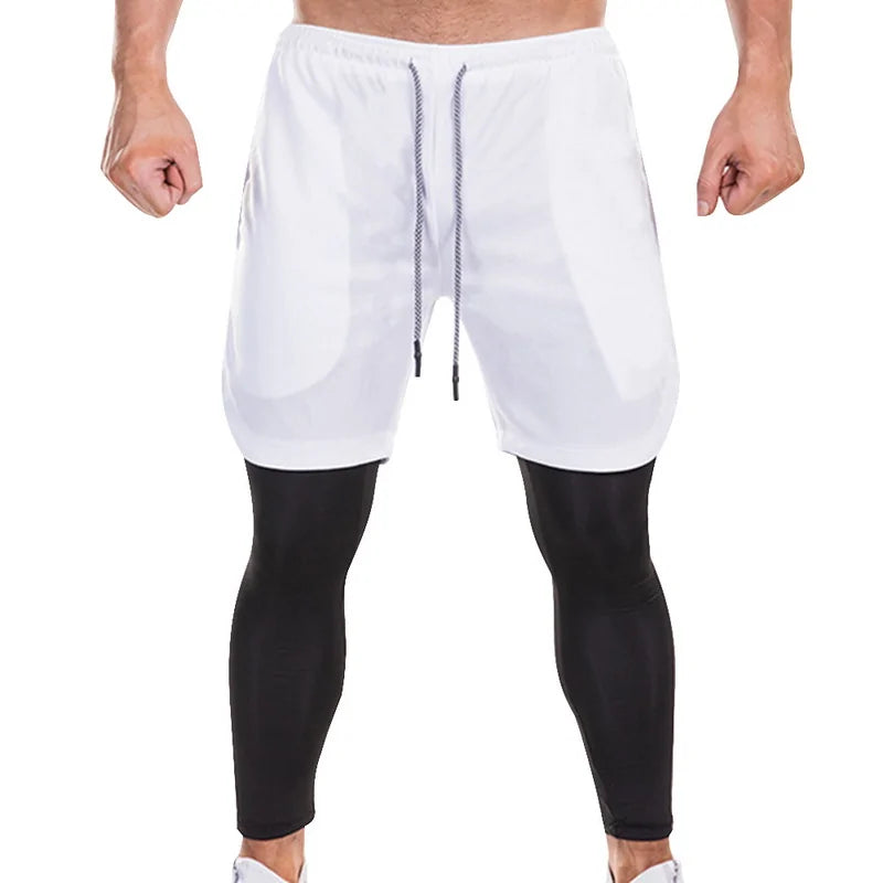 Nouveaux pantalons de jogging 2 en 1 pour hommes d'été