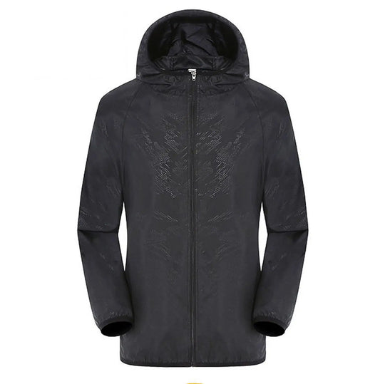 Veste coupe-vent imperméable ultra-légère à capuche