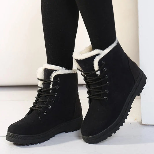 Bottines d'hiver pour femmes, chaussures d'hiver