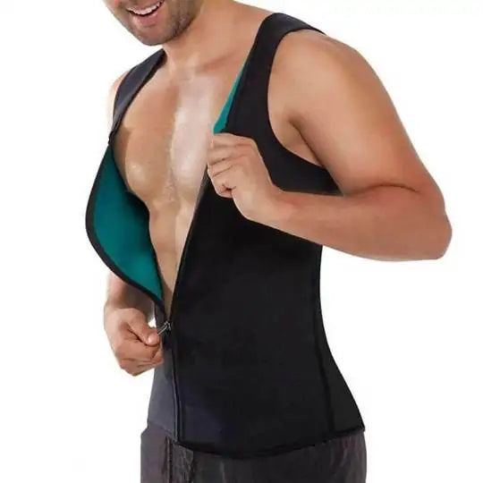 GILET DE SAUNA EN NÉOPRÈNE ZIPPÉ POUR HOMMES