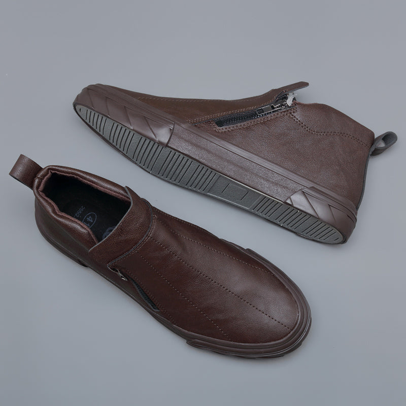 Mocassins en cuir vulcanisé pour hommes