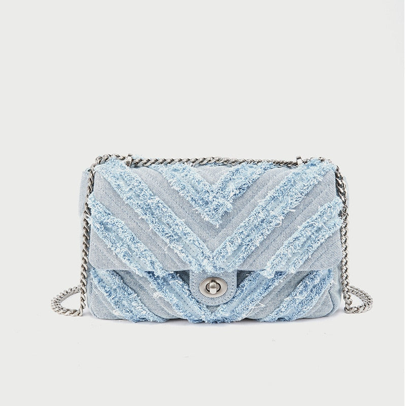 Denim Chain Bag