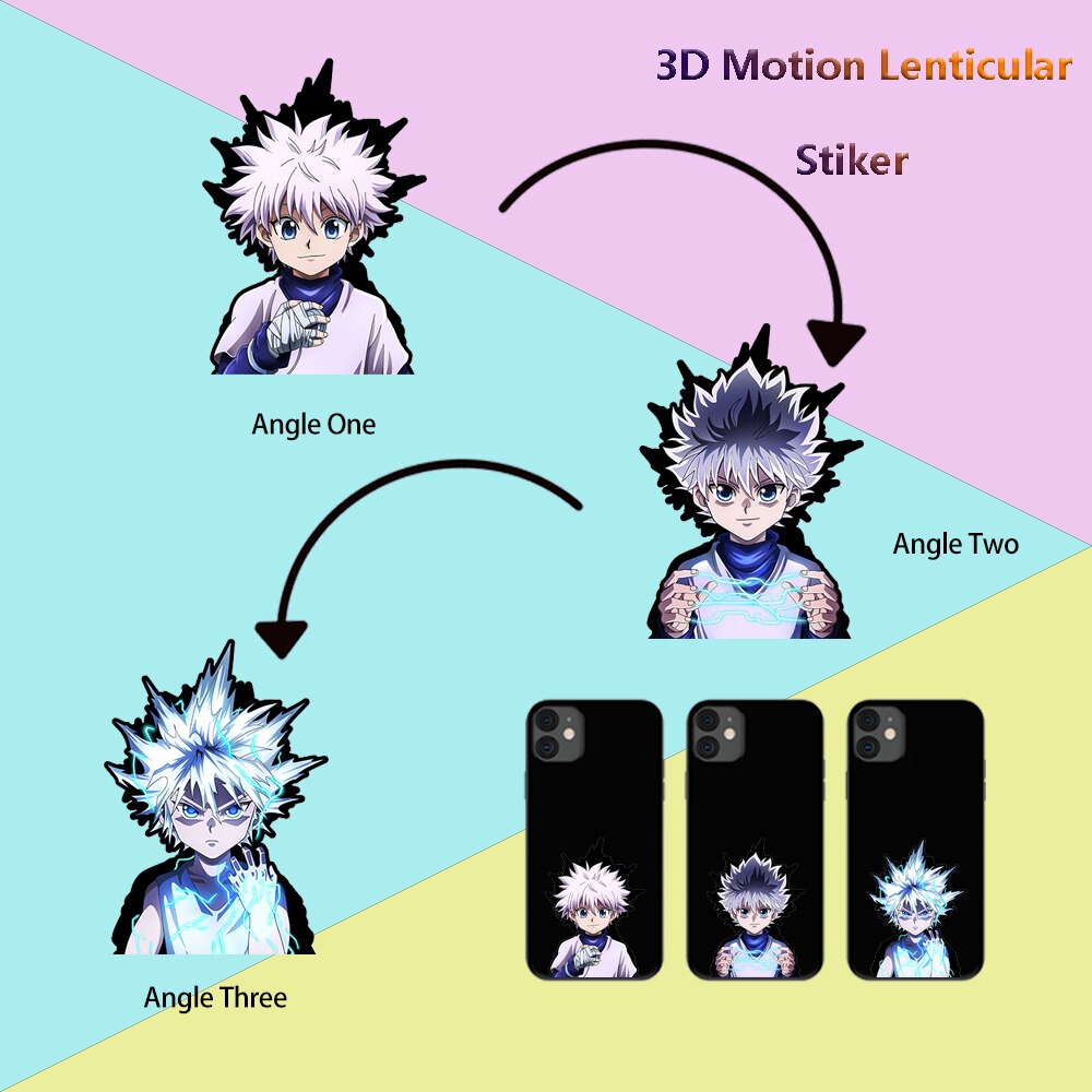 Mini adesivos de anime em movimento/movimento 3D