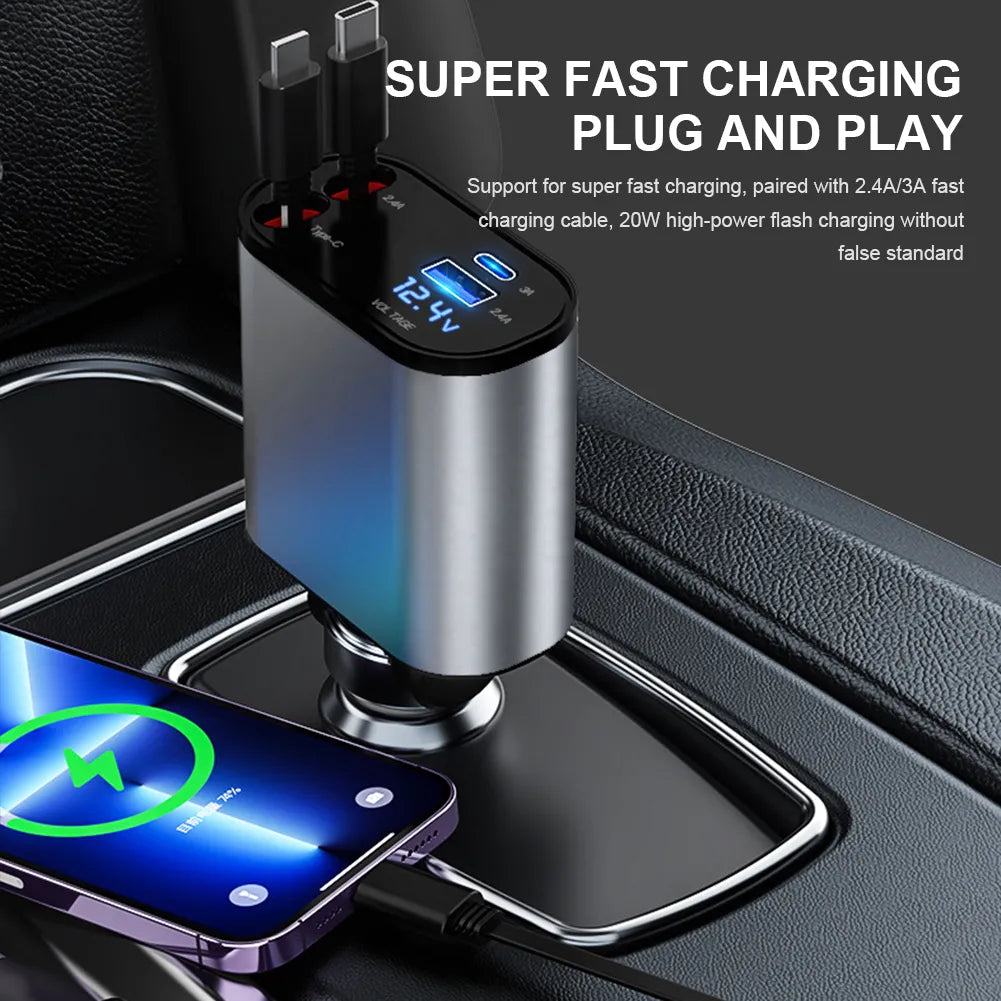 Chargeur de voiture rétractable Luxinsly™